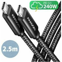 axagon-data-and-charging-usb-480mbps-cable-length-2-5-m-pd-240w-5a-black-braided